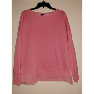 Buffalo David Bitton Women's Long Sleeve Pullover Pink Knit Sweatshirt Size M